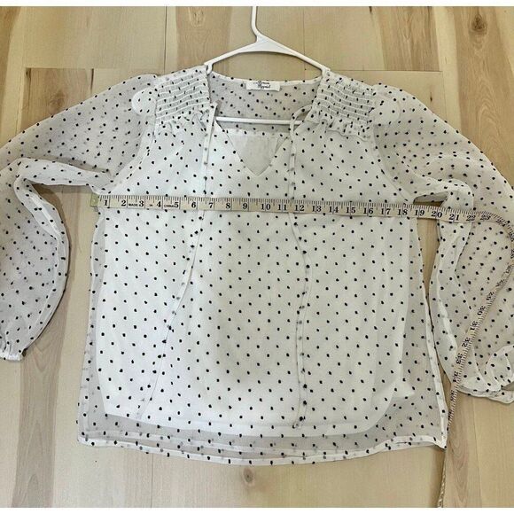 Beacon Apparel Retro Preppy Polka Dot Minimalist Feminine Office Chic Blouse - Picture 11 of 12